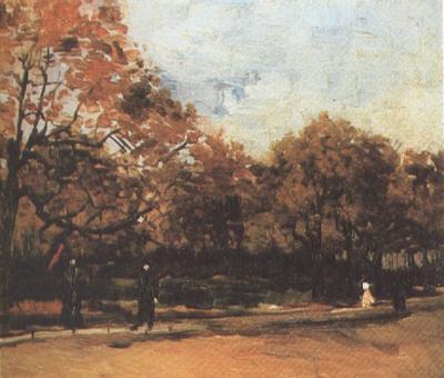 Vincent Van Gogh The Bois de Boulogne with People Walking (nn04) oil painting image